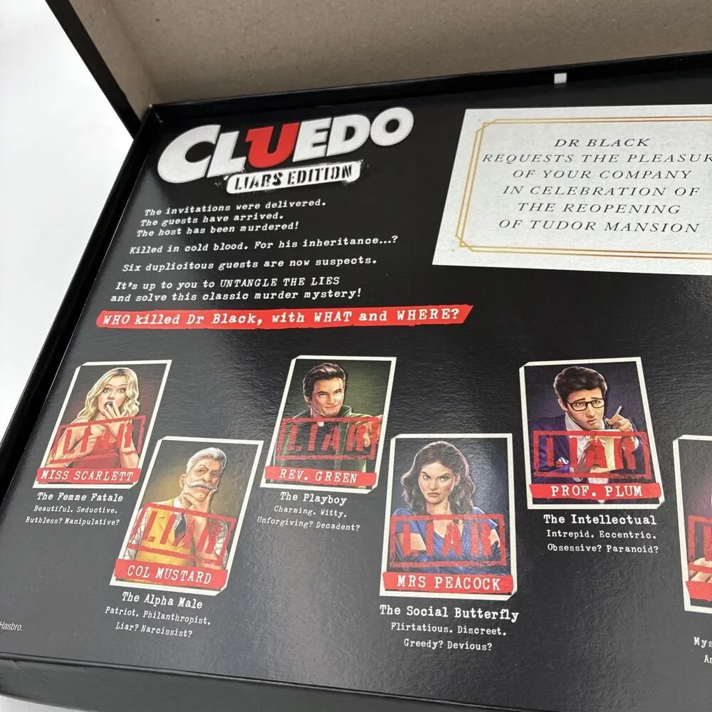 Clue Liars Edition Board Game; Murder Mystery Game for Kids 8 and Up; Expose Dis